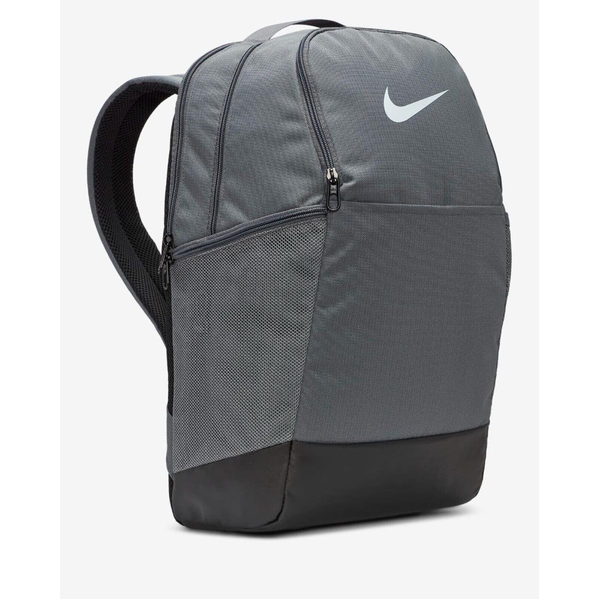 Nike Brasilia 9.5 Medium Backpack 24L Flint Grey/black School Book Bag