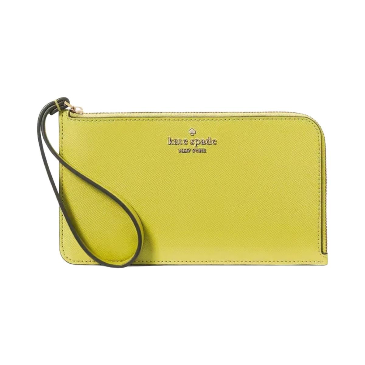 Kate Spade Lucy Medium L-zip Wristlet Lime Slice