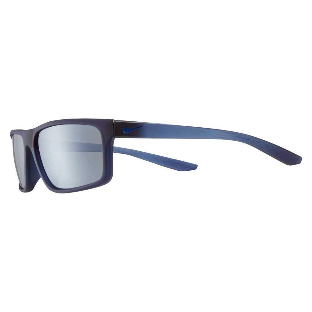 Nike Unisex Chronicle Mirrored Rectangular Sport Sunglasses Matte Midnight Navy