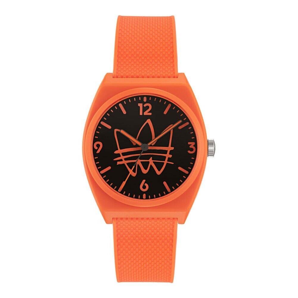 Adidas Project Two R Watch Wristwatch Orange - Dial: Orange, Band: Orange, Bezel: Orange