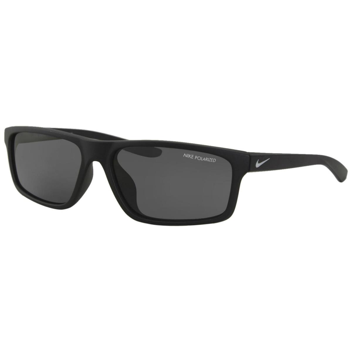 Nike Unisex Chronicle Polarized Rectangular Sport Sunglasses Matte Black