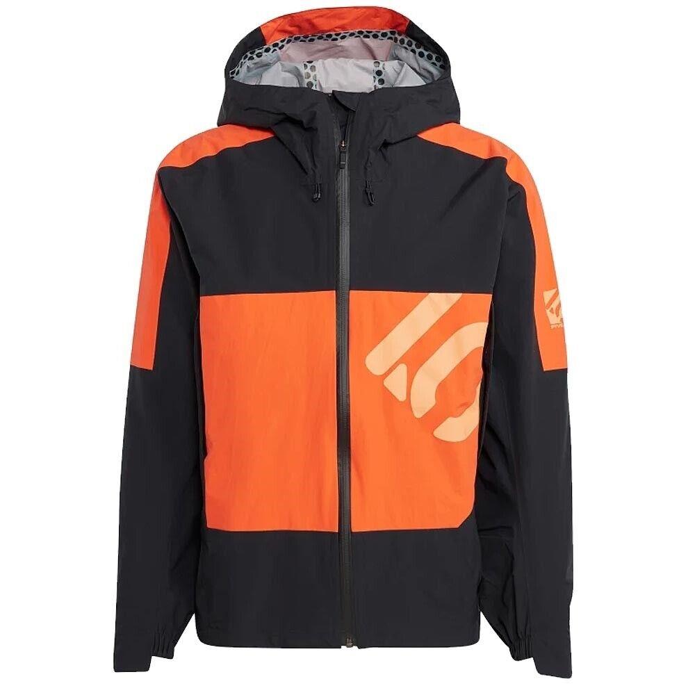 Adidas Five Ten All-mountain Rain Jacket HT9605 Black/orange Men`s Medium M