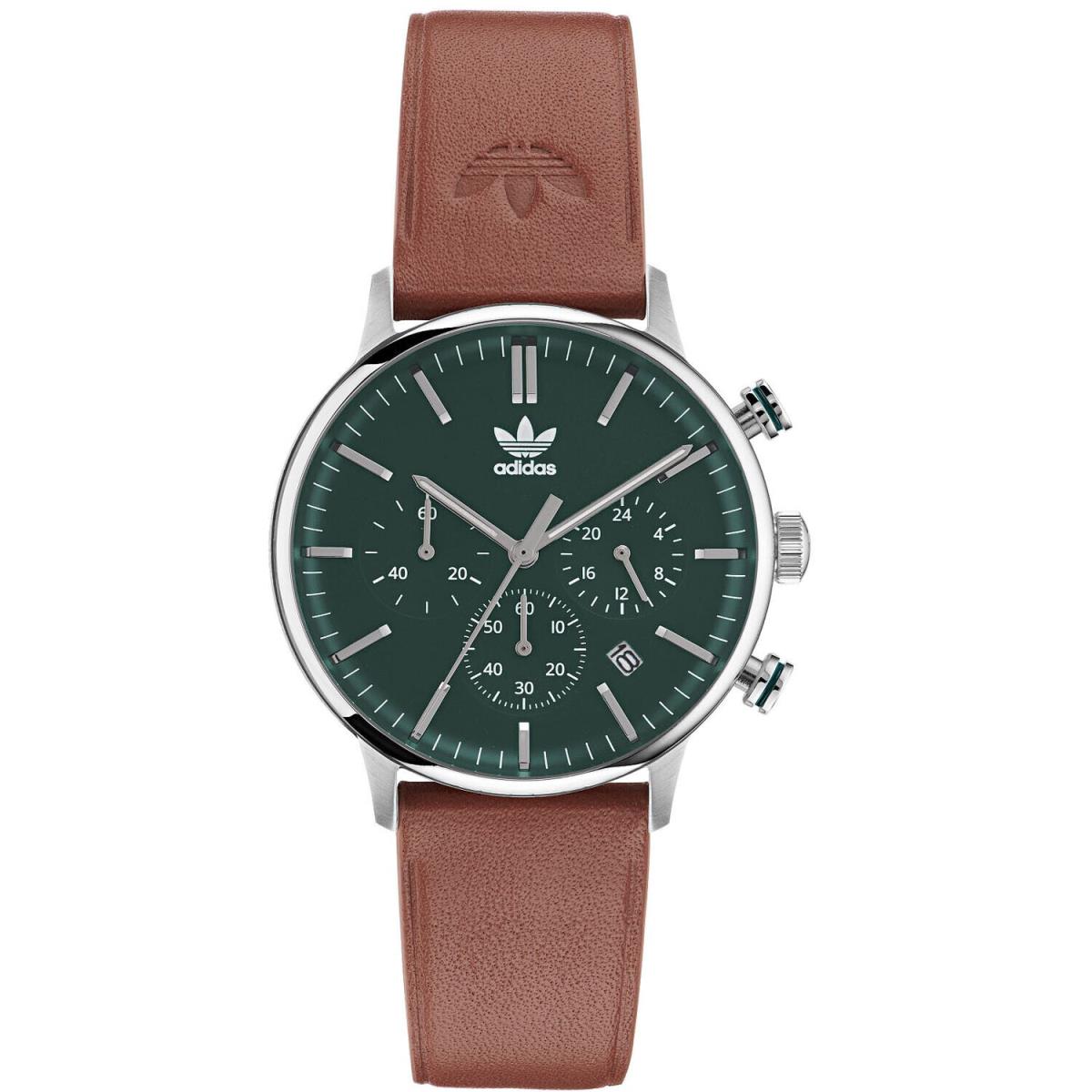 Adidas Men`s Originals Style Code One Chrono Green Dial Watch - AOSY22531