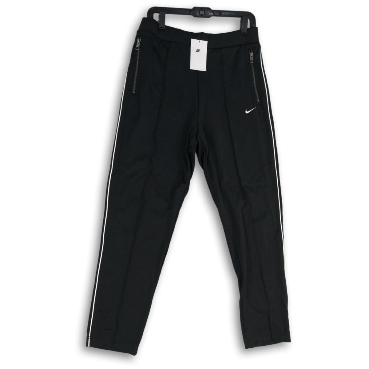 Nike Mens Track Pants Straight Leg Standard Fit Zip Pocket Black Size L