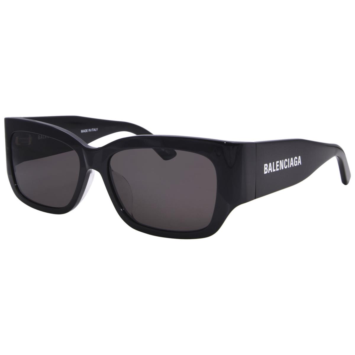 Balenciaga BB0331SK 001 Sunglasses Black/grey Rectangle Shape 56mm