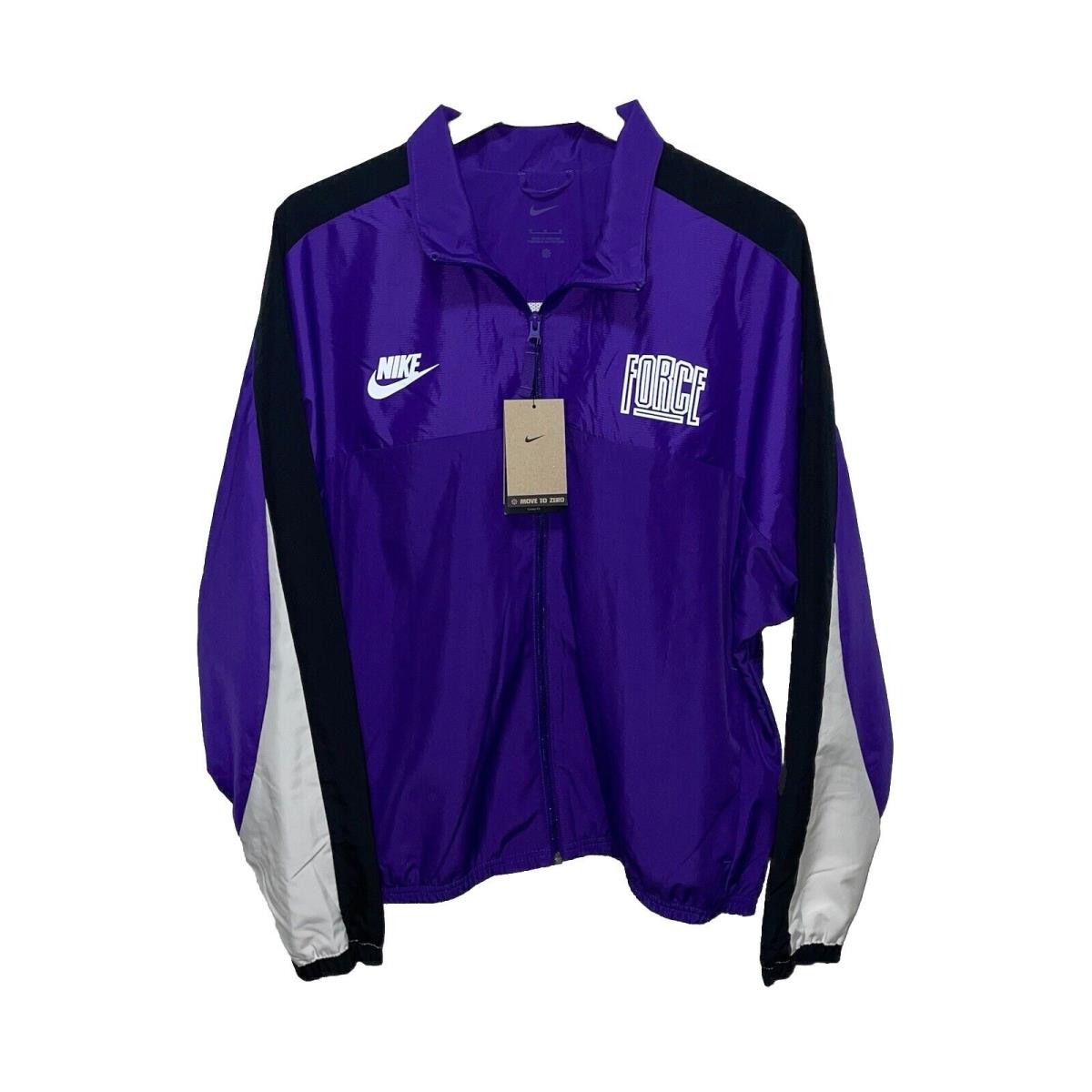 Nike Force Mens Full Zip Purple Warm Up Basketball Track Jacket Men s Medium