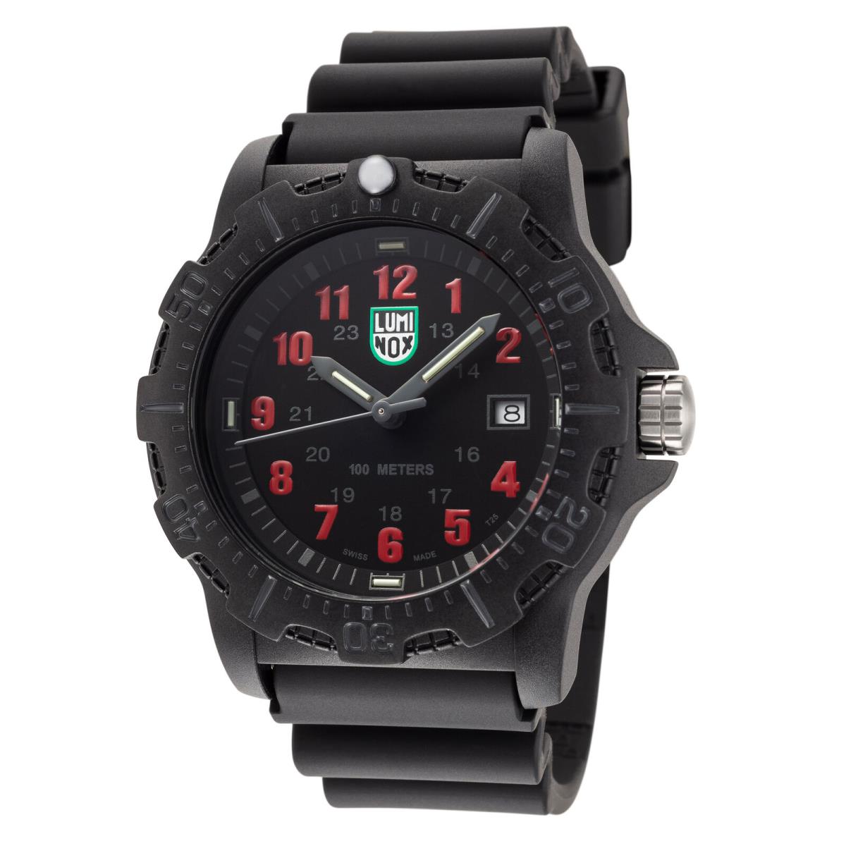 Luminox Men`s Manta Ray Carbonox X2.2045 Black/red Dial Polyurethane Watch