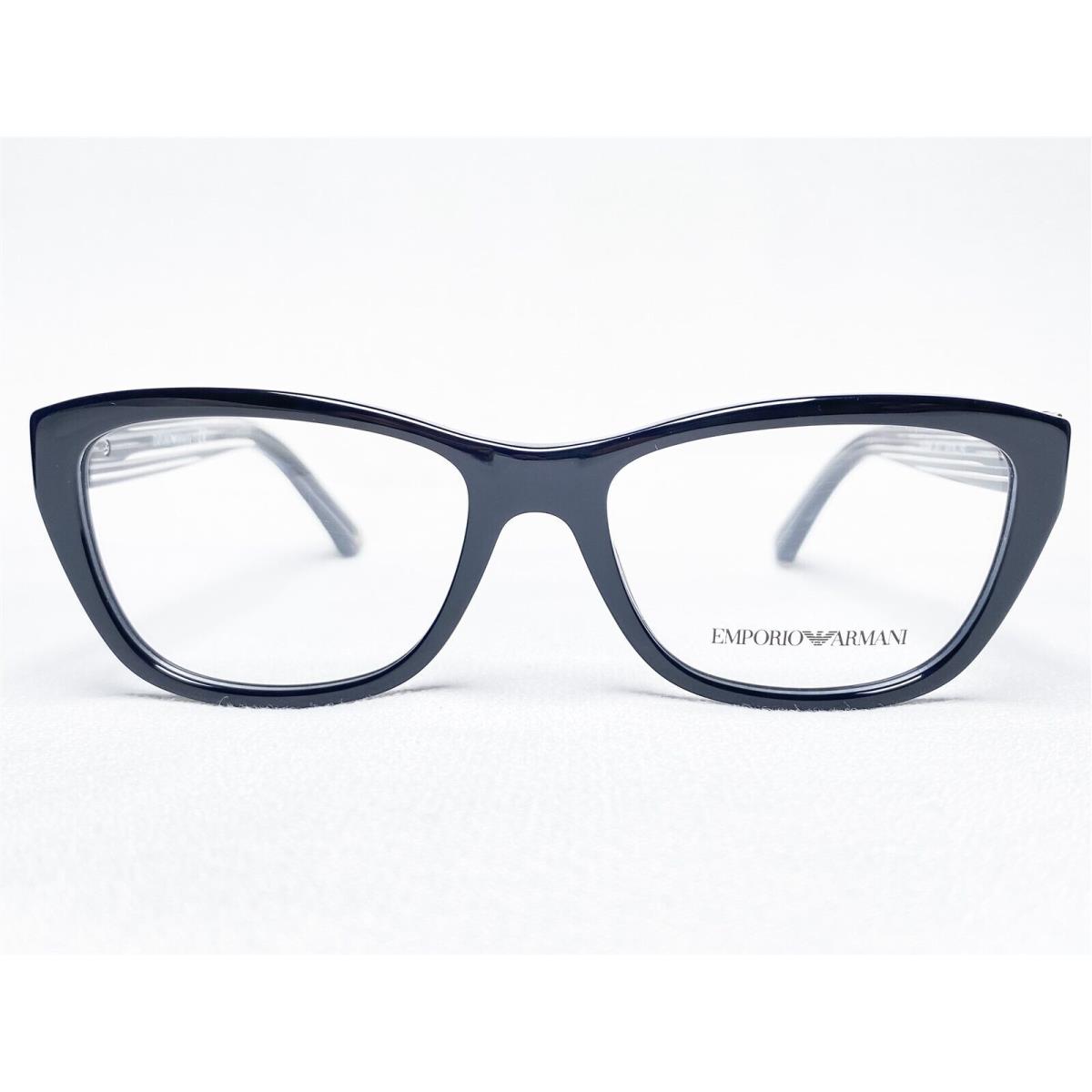 Emporio Armani EA3084 5017 Womens Black Rectangle Eyeglasses Frames 52/16