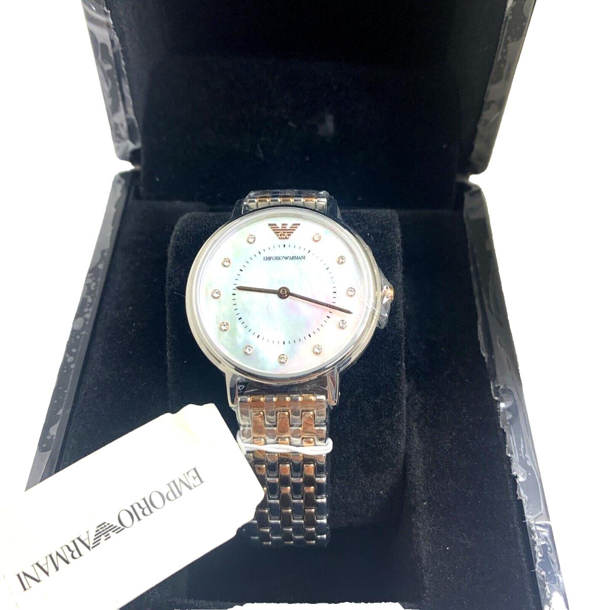 Emporio Armani Women`s AR2508 Dress Analog Display Quartz Silver Rose Gold Watch