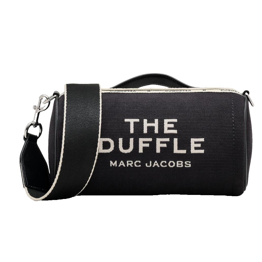 Marc Jacobs The Jacquard Logo Duffle Top Handle Crossbody Bag In Black