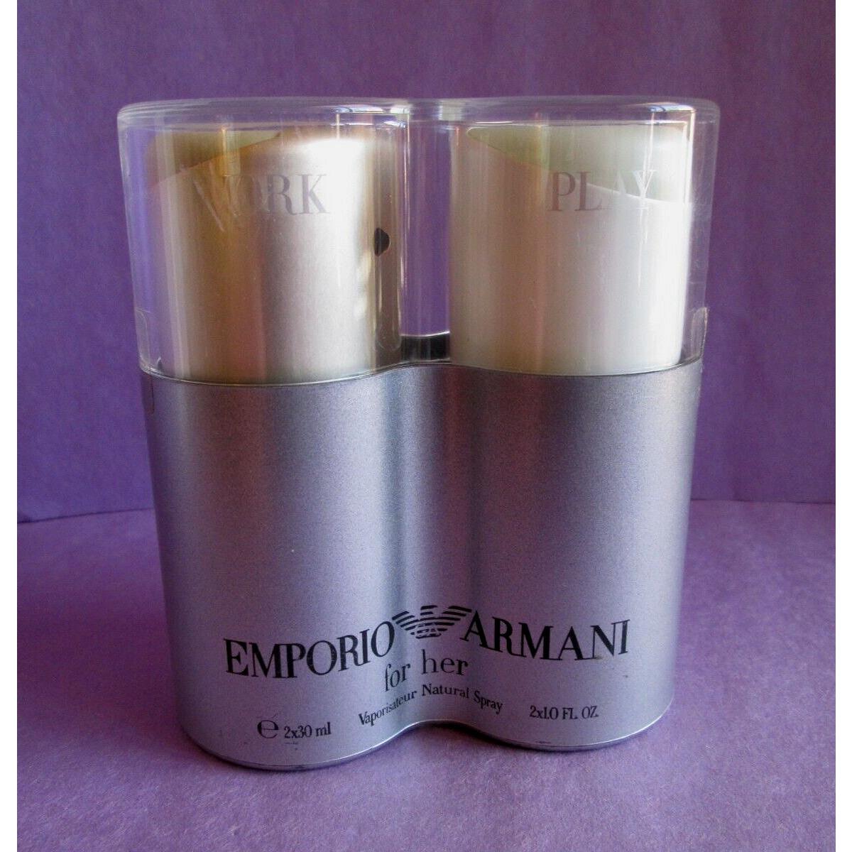 Emporio Armani White She Vintage Set Eau de Parfum Toilette 1 oz 30 ml Each