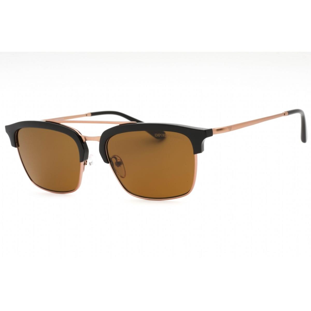 Emporio Armani Men`s Sunglasses Shiny Brown/matte Pink Gold Frame 0EA4228 320173