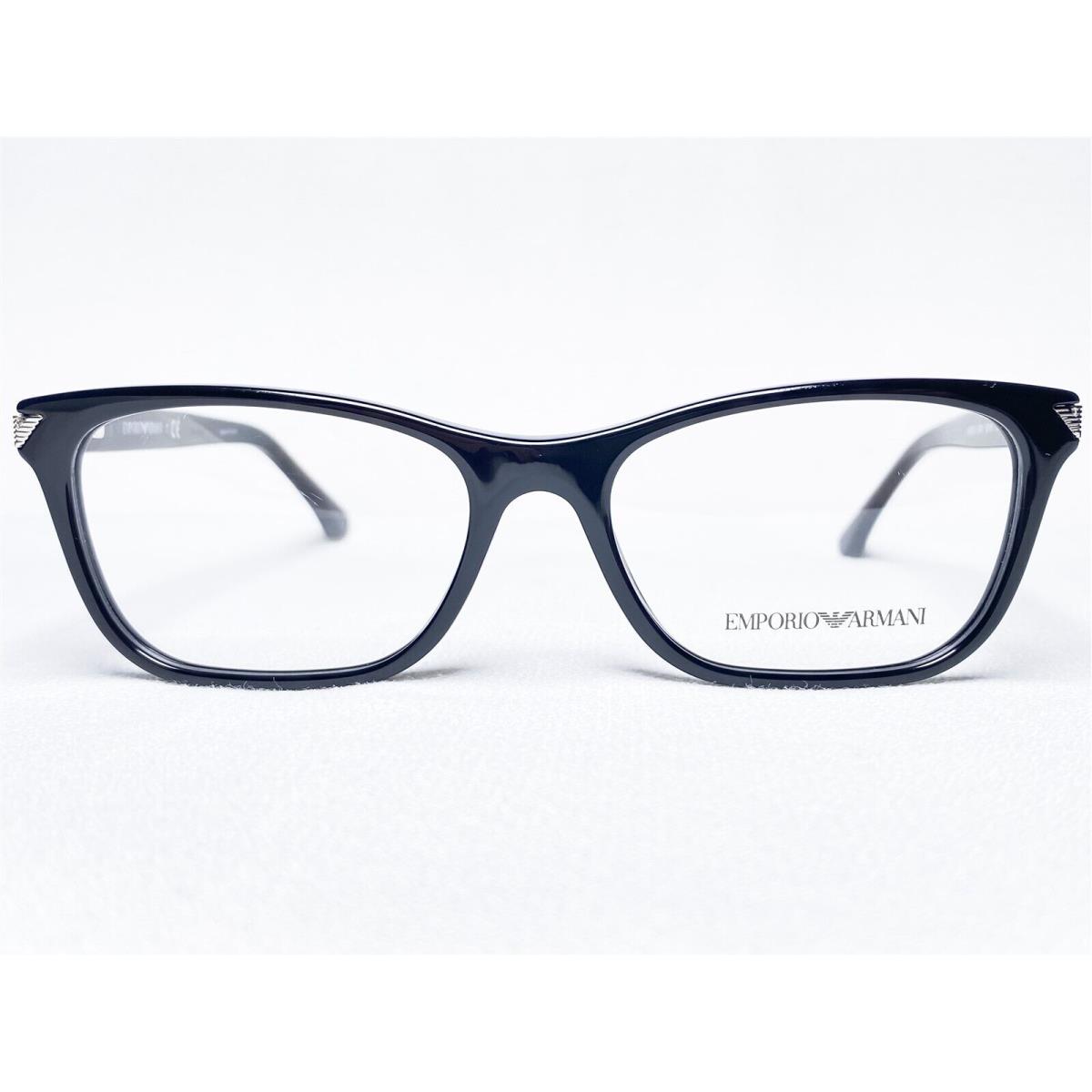 Emporio Armani EA3073 5017 Womens Black Rectangle Eyeglasses Frames 52/16