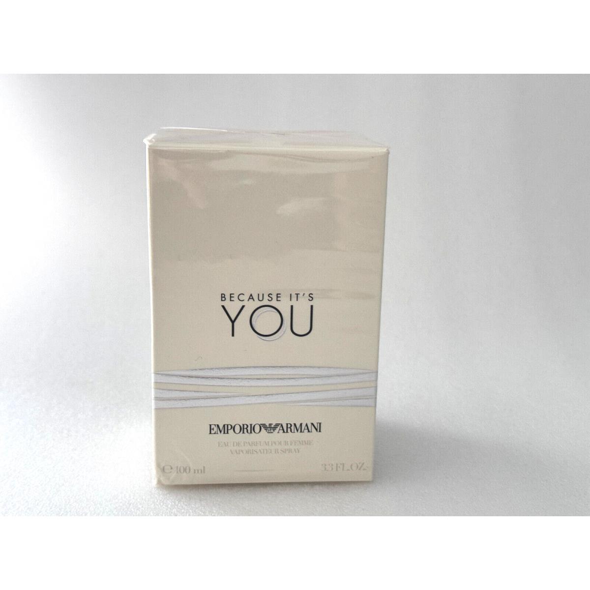 Emporio Armani Because It`s You Women`s 3.3 oz Eau De Parfum Spray