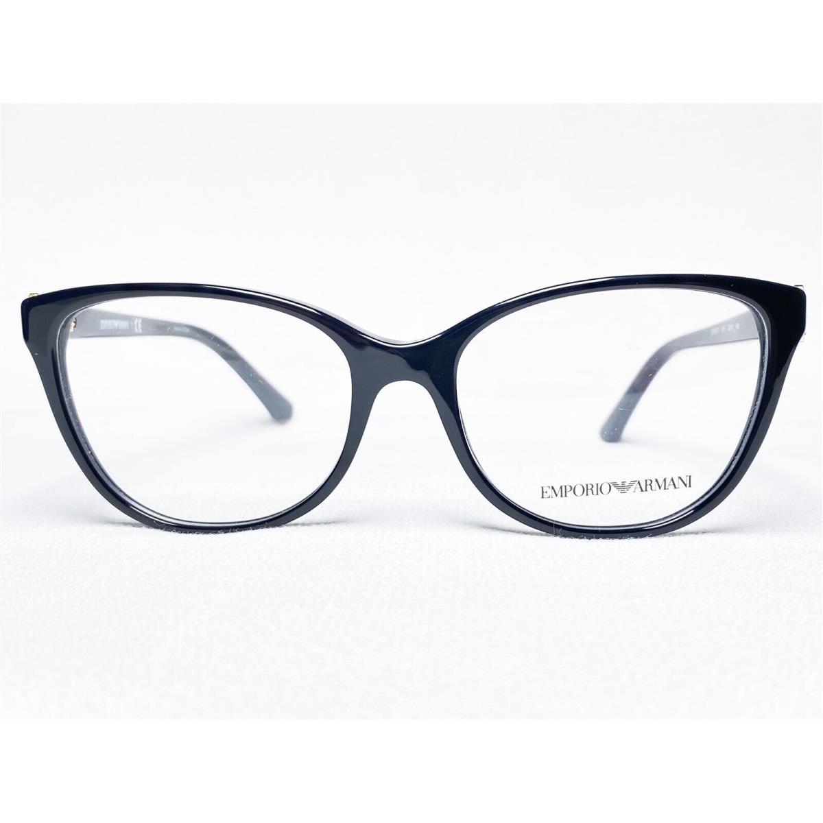 Emporio Armani EA3077 5017 Womens Black Cat Eye Eyeglasses Frames 52/16 140