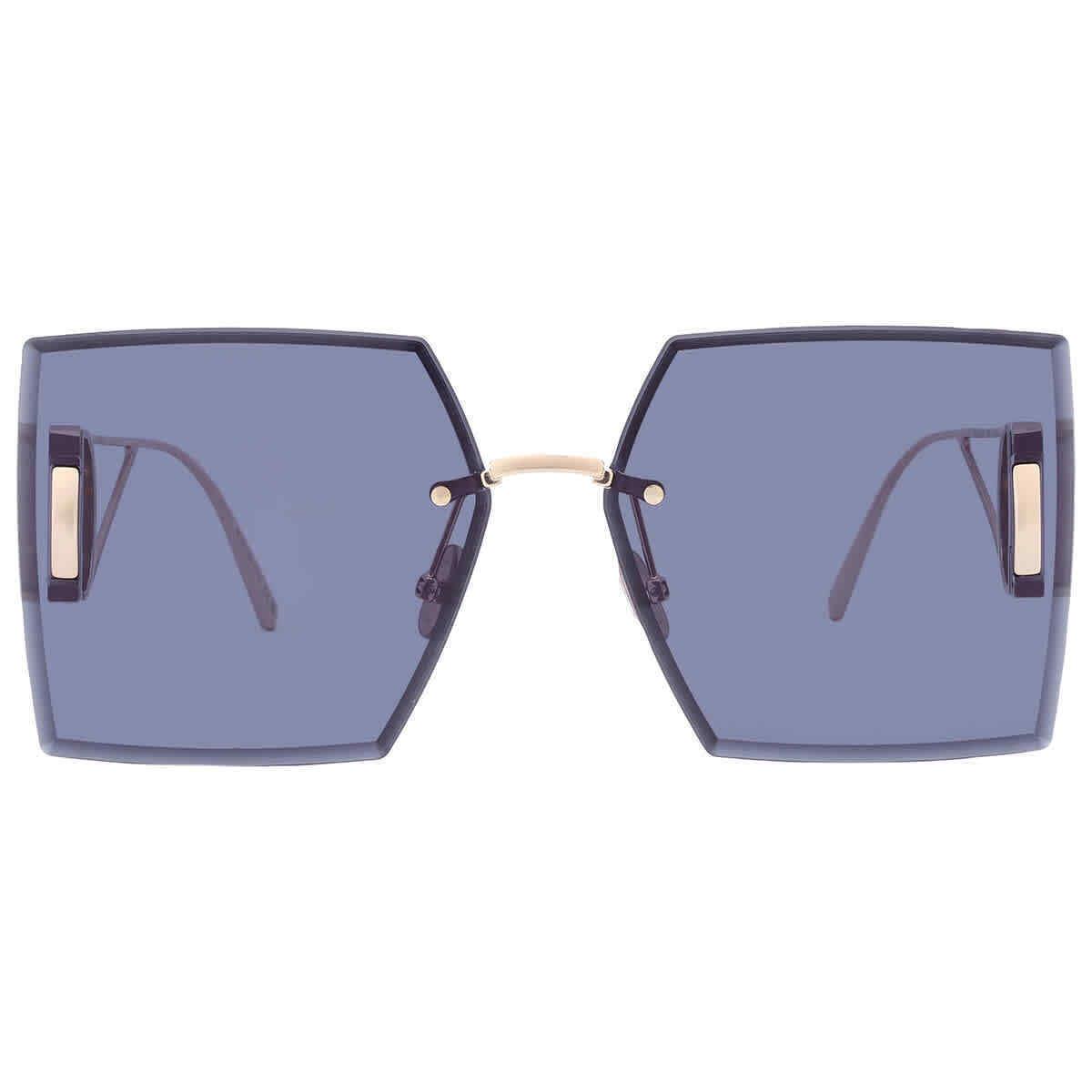 Dior Blue Mirror Square Ladies Sunglasses 30MONTAIGNE S7U B0B0 61 30MONTAIGNE