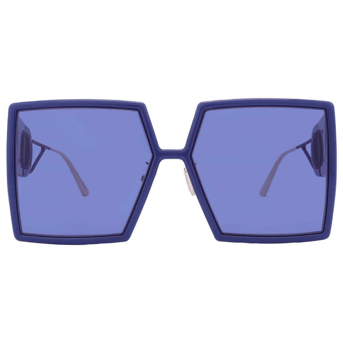 Dior Blue Square Ladies Sunglasses 30MONTAIGNE SU 30B0 58 30MONTAIGNE SU 30B0 58