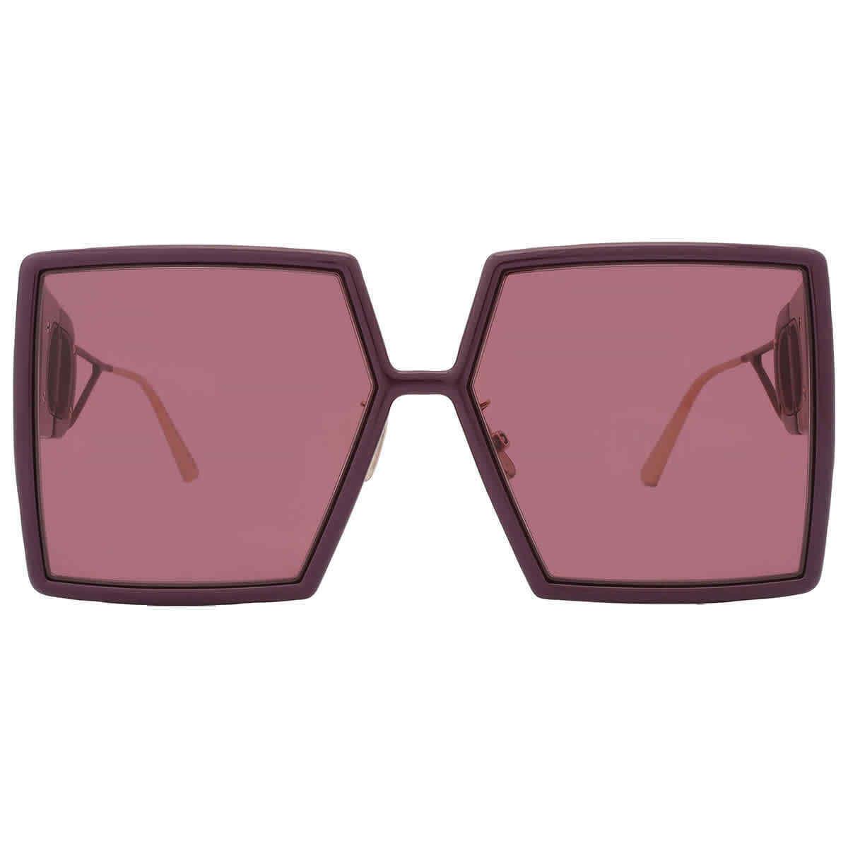 Dior Burgundy Square Ladies Sunglasses 30MONTAIGNE SU 60D0 58 30MONTAIGNE SU