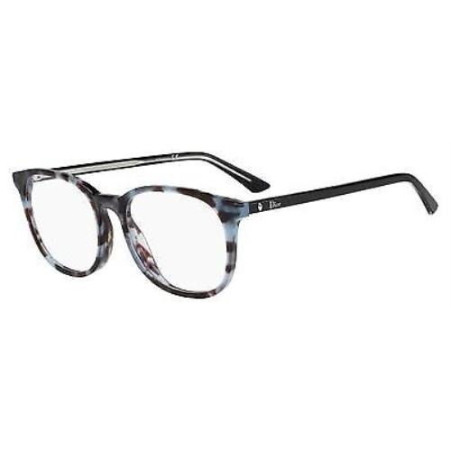 Christian Dior MONTAIGNE34-TFW-51 0TFW Blue Havana Black Eyeglasses