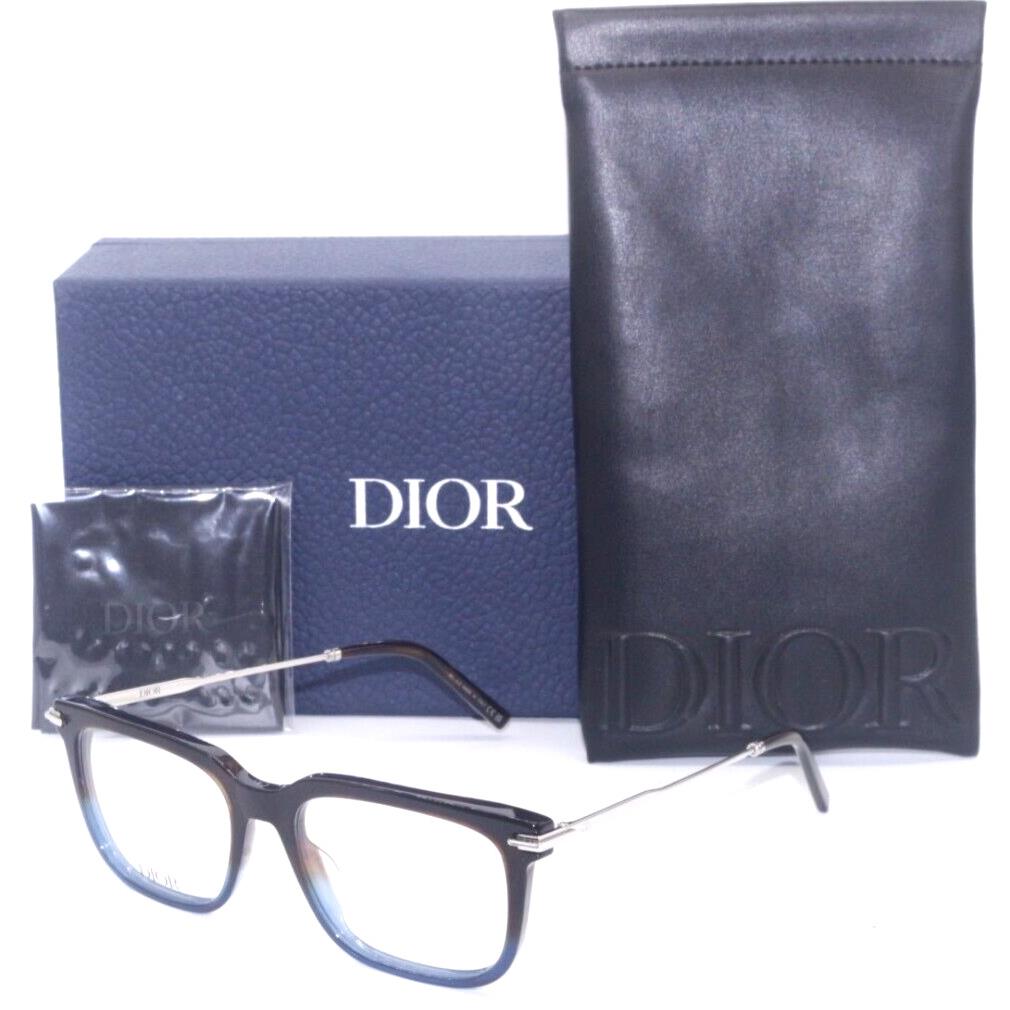 Christian Dior Diorblacksuito S12I 2800 Havana Blue Fade Eyeglasses 54-17