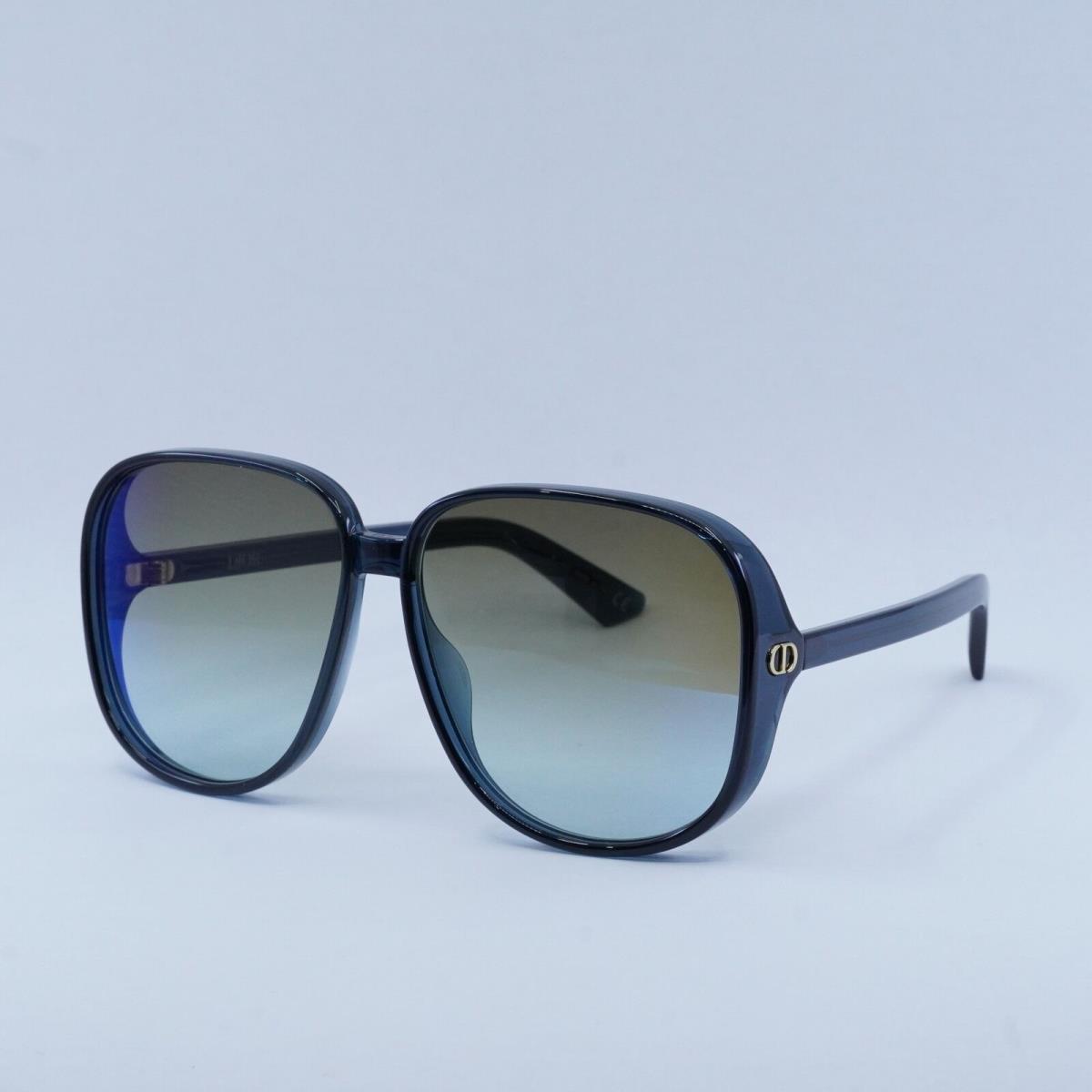 Dior Ddoll S1U 30C6 Translucent Blue/khaki Gradient Blue Mirrored Flash