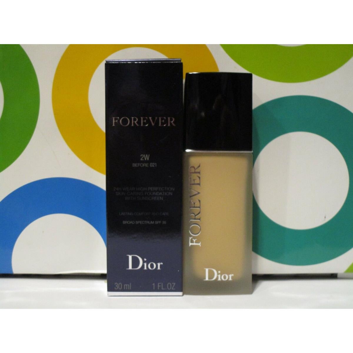 Dior ~ Forever 24 H Wear High Perfection Foundation ~ Chrisitan Dior Forever 24 H Wear High Perfection Foundation 2 W 1 OZ Boxed