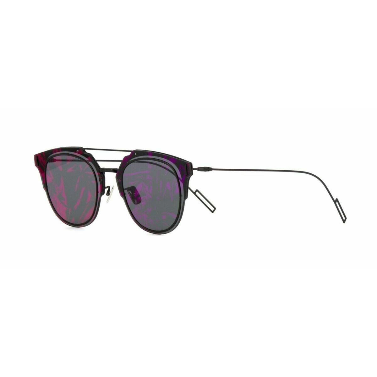 Dior COMPOSIT1.0 0003/TT Sunglasses Matte Black /grey Violet Pattern Mirror