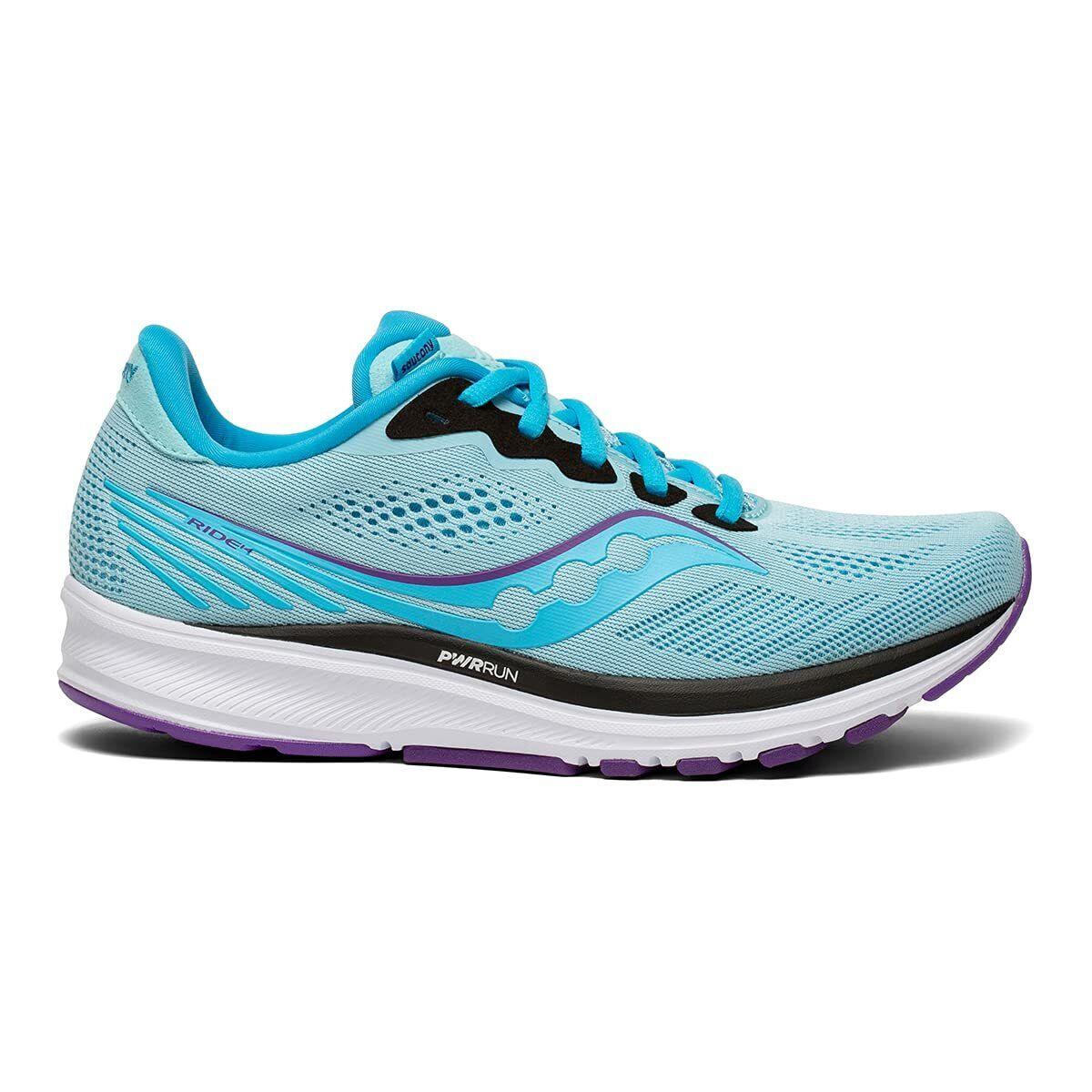 Saucony Womens Ride 14 Running Shoe - Color Powder/concord - Size 10 - Width - Powder/Concord