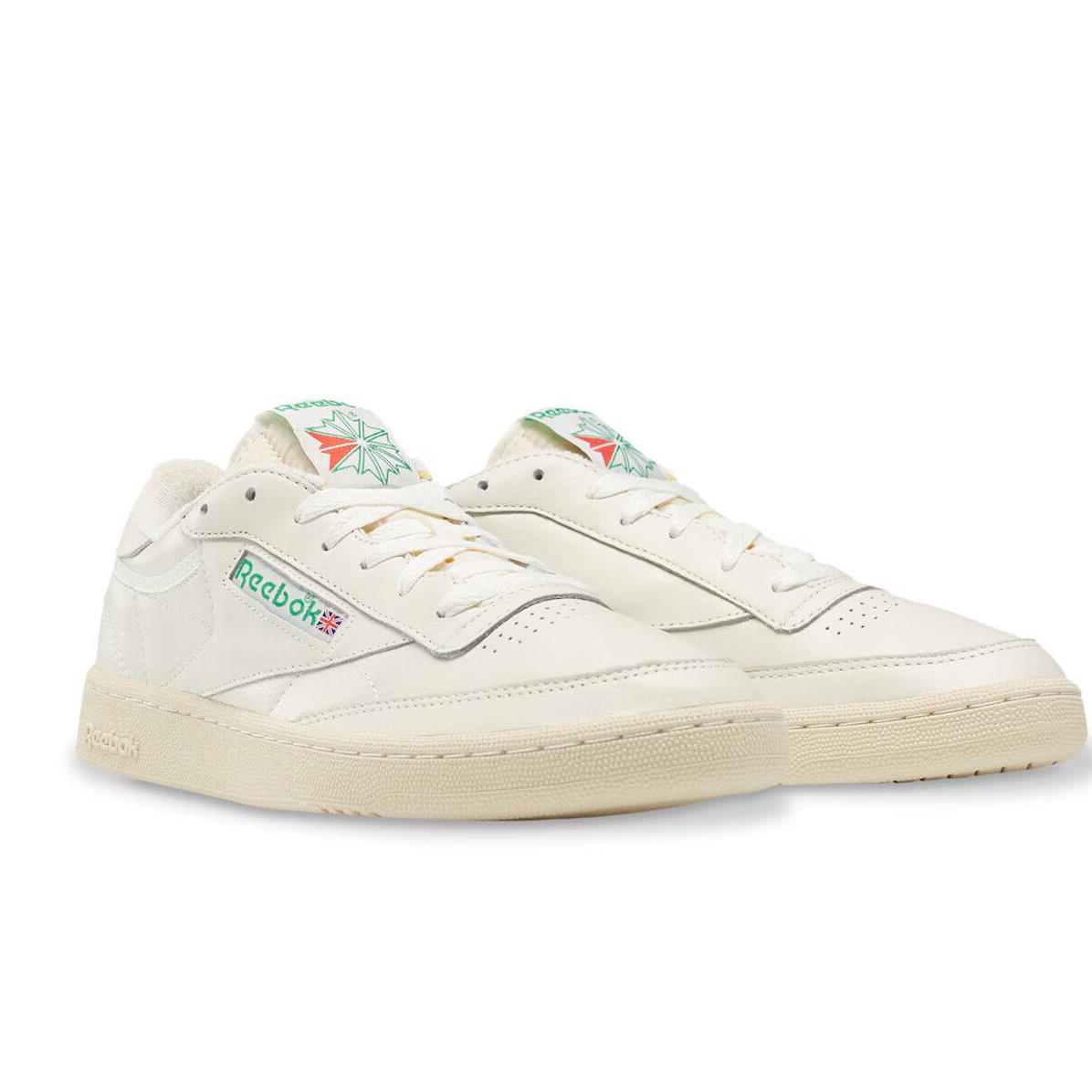 Mens Reebok Club C 85 Vintage White Green Leather Sneaker Shoes