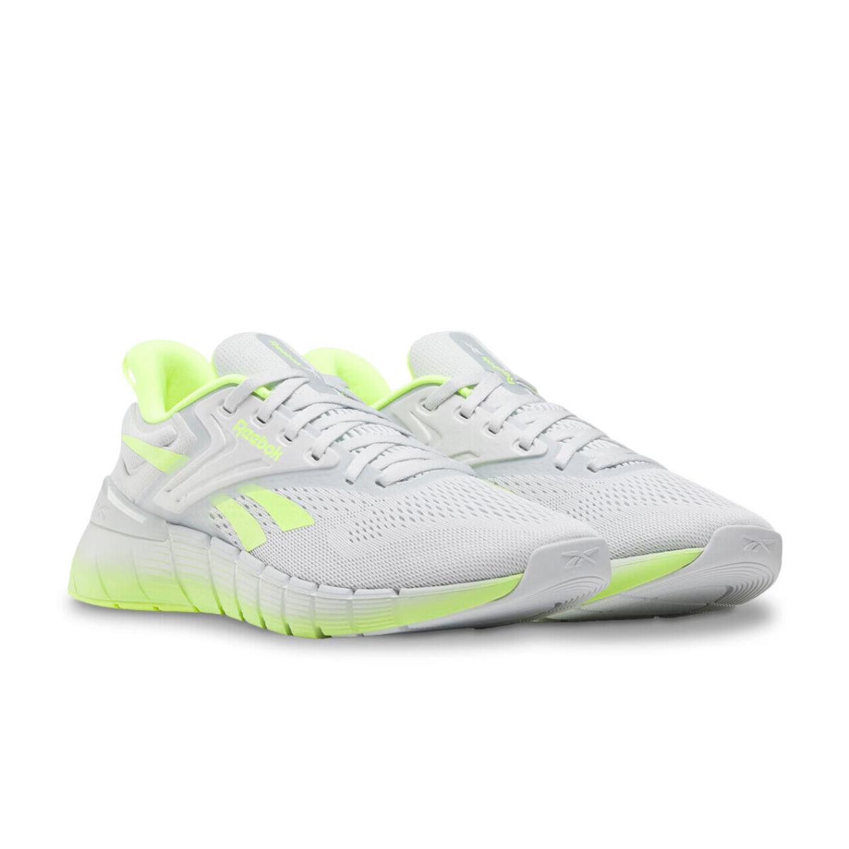 Mens Reebok Nano Gym Moon Grey Lime Green White Mesh Training Shoes - Gray