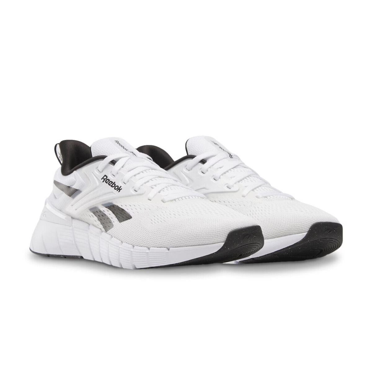 Mens Reebok Nano Gym White Black Mesh Training Shoes - White