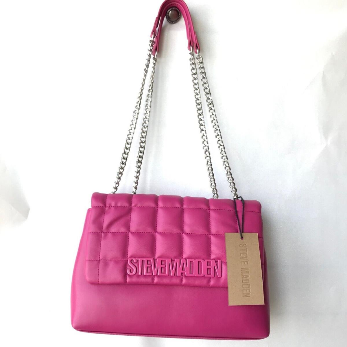 Steve Madden Bgali Fuschia Shoulder Bag Pink Divided Into Two Compartments