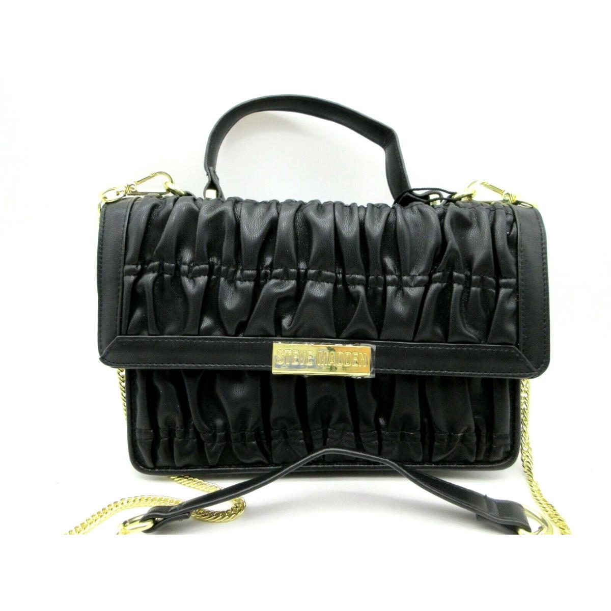 Steven Madden Crossbody Bag Purse Bluciana Black Gold Retail