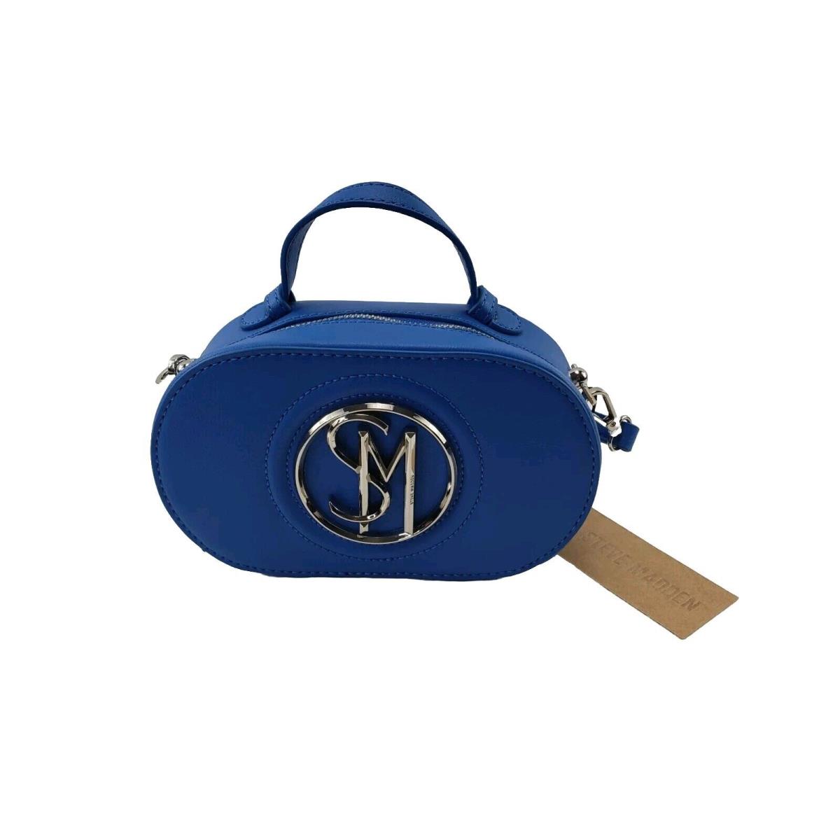 Steve Madden Bmartina Monograp Handle Satchel Crossbody Sapphire Blue w Tags