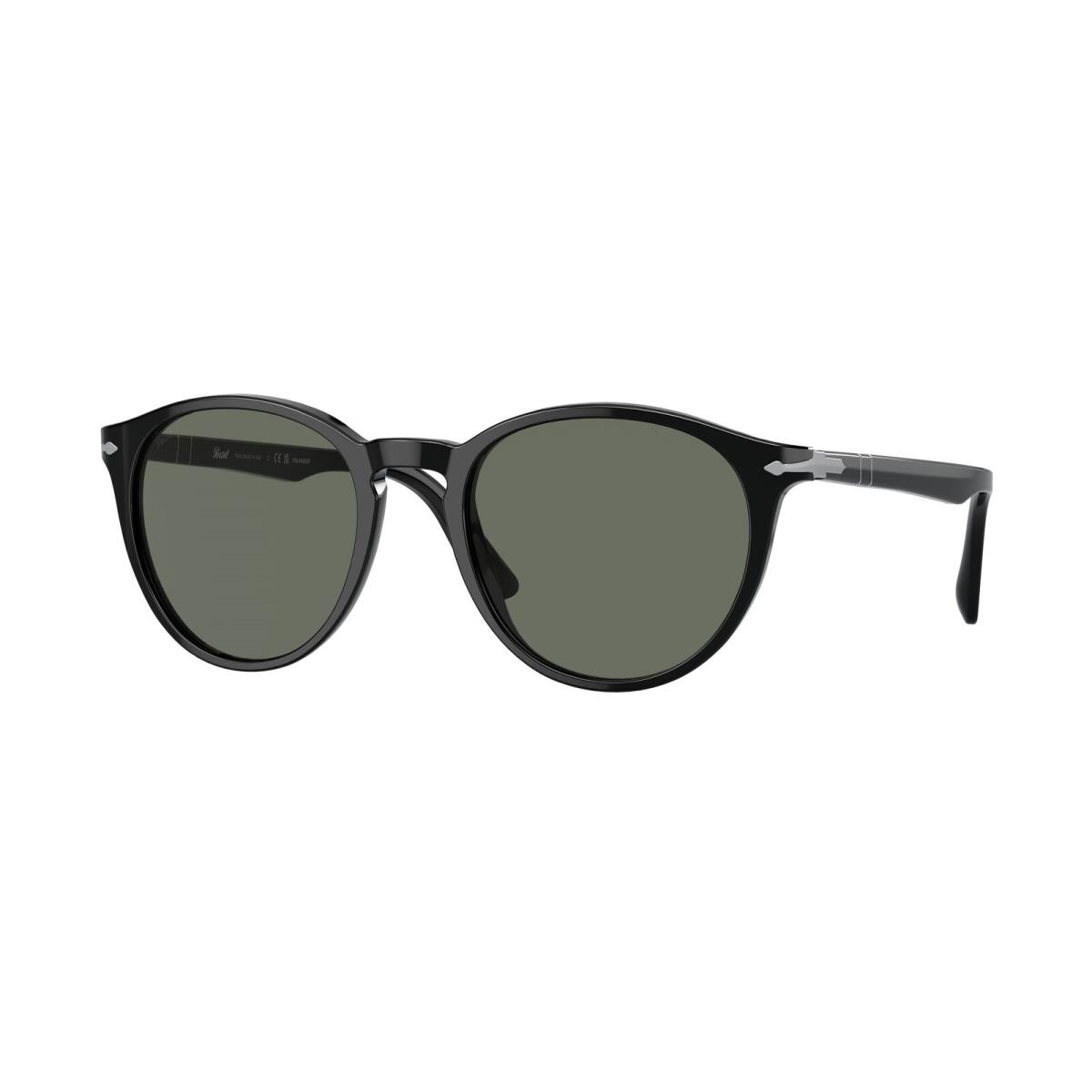 Persol PO3152S 901458 Phantos Black Polar Green 52 mm Men`s Sunglasses