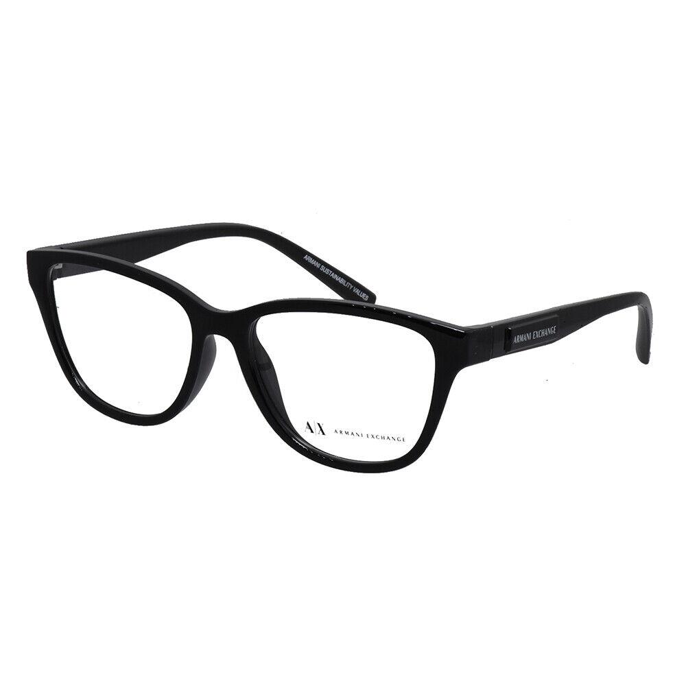 Armani Exchange AX 3111U 8158 Black Plastic Cat-eye Eyeglasses 54mm