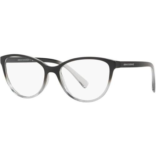 Armani Exchange Women`s Square Eyeglasses AX3053 8255 Black 53mm