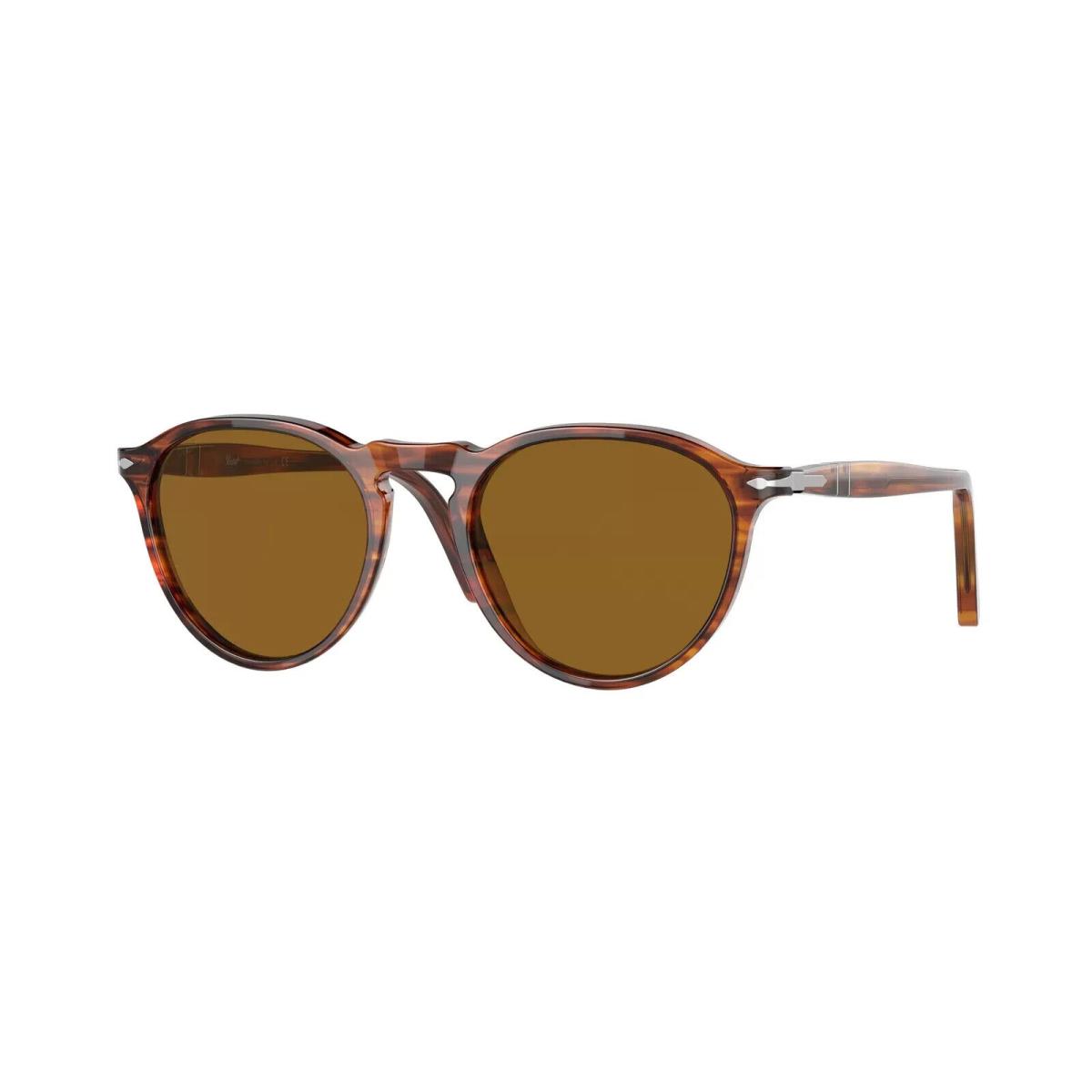 Persol PO3286S 115733 53 Striped Red Brown 53 mm Unisex Sunglasses