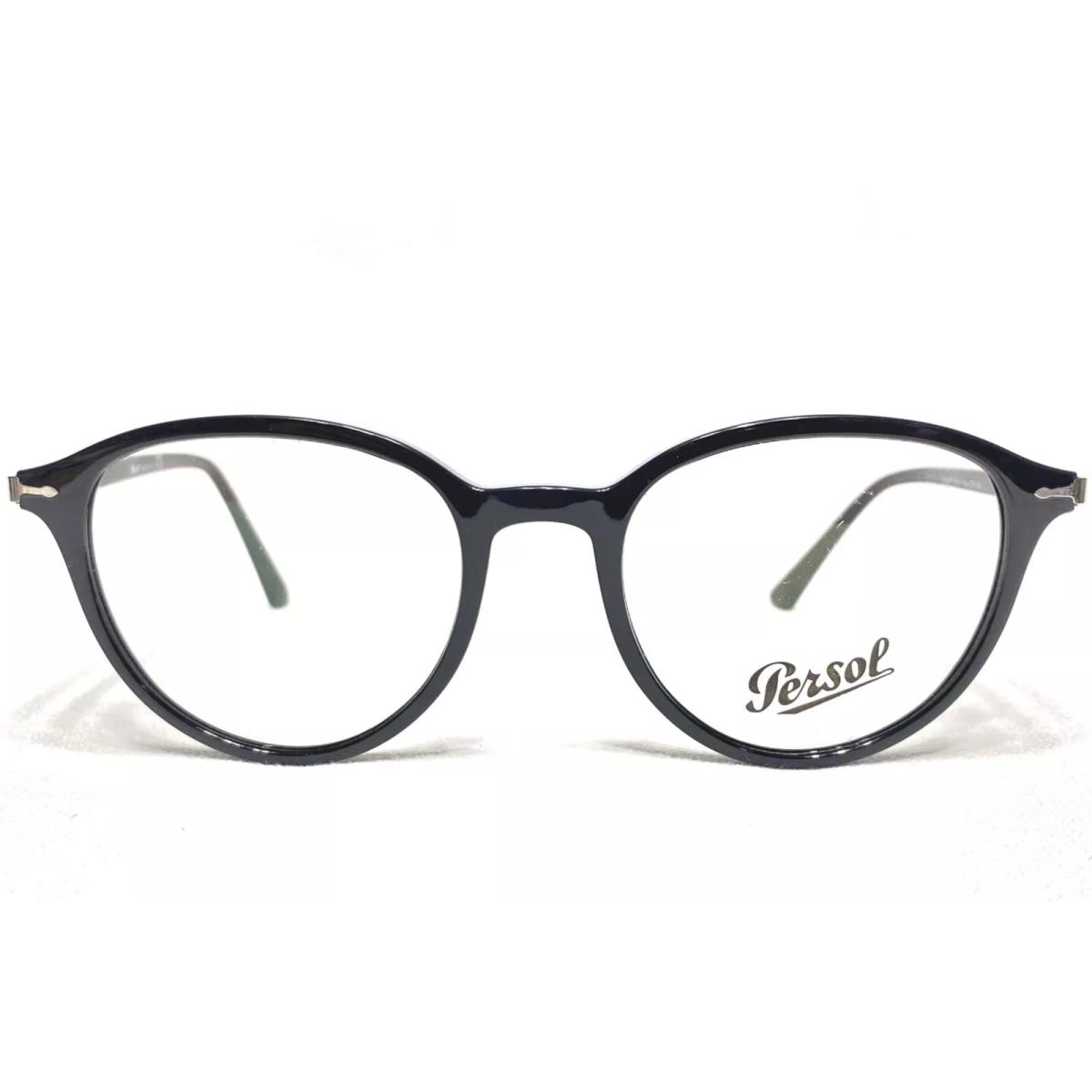 Persol PO 3169-V 1041 Shiny Black Eyeglasses RX 50-19-145 MM Italy W/ Case