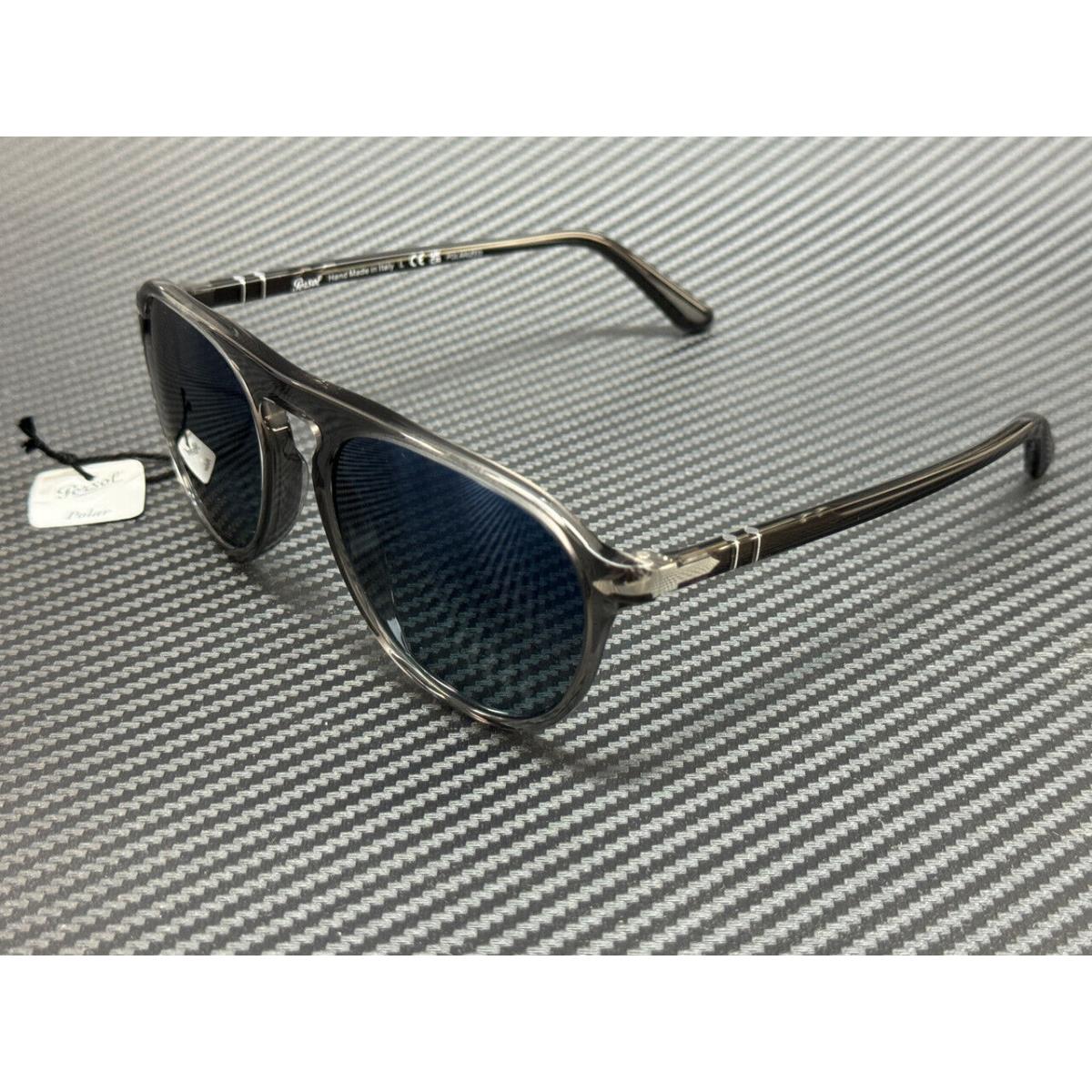 Persol PO3302S 1196S3 Transparent Grey Blue Polarized Unisex 55 mm Sunglasses