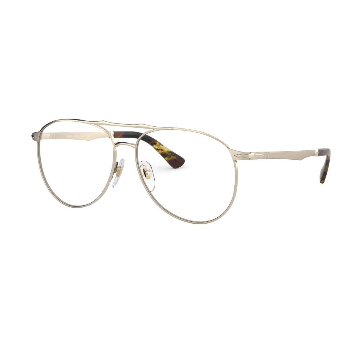 Persol Eyeglasses PO2453V 1076 Gold Eyeglasses 2453-V 57mm Rx-able Optical Frame