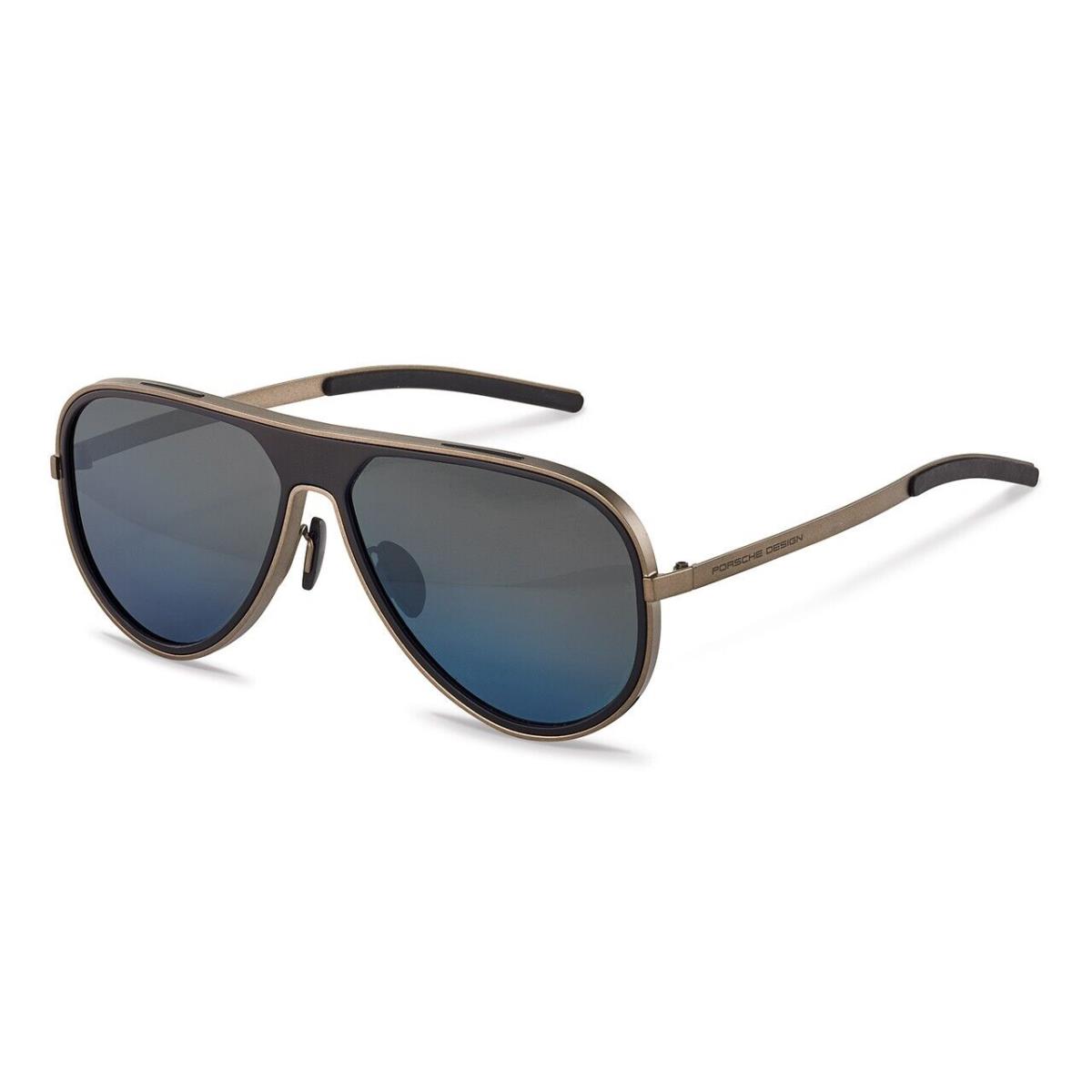 Porsche Design P8684 A Gun Black/dark Blue Mirrored Sunglasses - Men