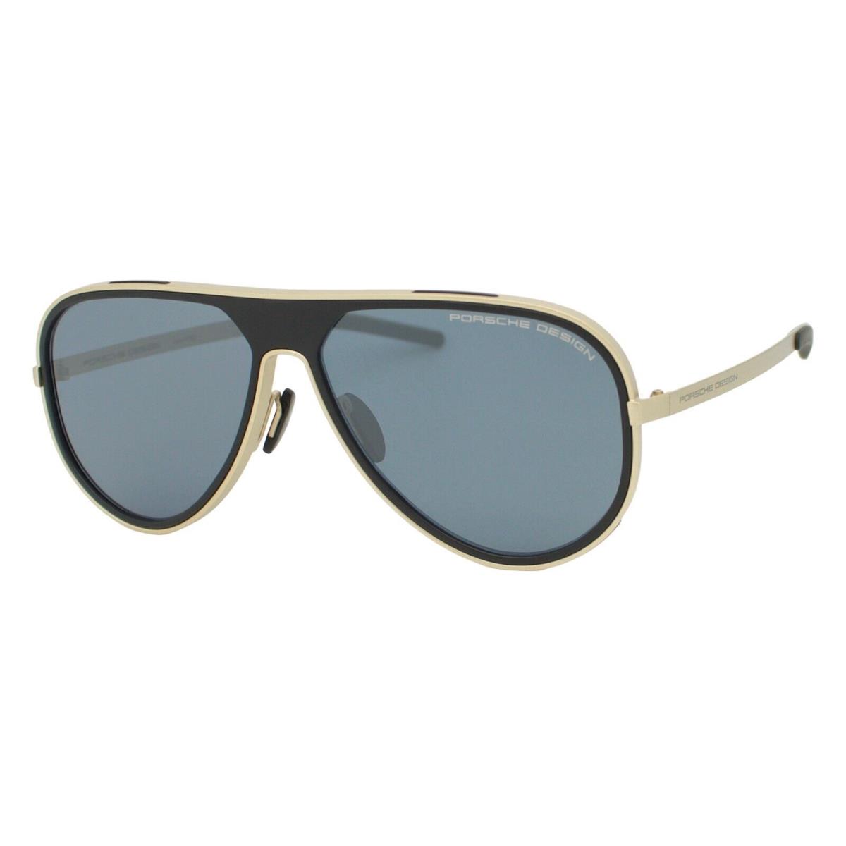 Porsche Design P 8684 B Matte Black Gold Gray Lens Men s Sunglasses 62-13-145 - Frame: Matte Black Gold, Lens: Gray