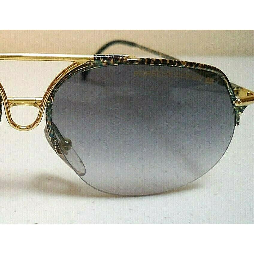 Wow Porsche Design Blue W/gold Tiger Stripes Sunglasses Gradient 356 911 912 RS