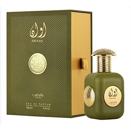 Lattafa Awaan Gold Eau De Parfum Spray For Unisex 3.4 Ounce