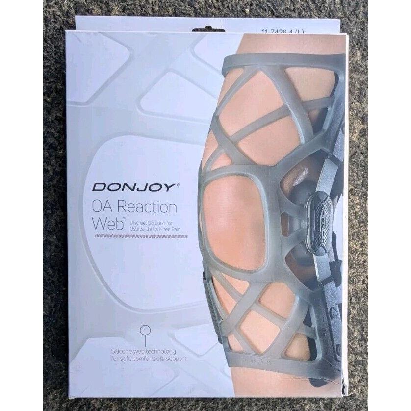 Donjoy OA Reaction Web Knee Brace Medial Right Lateral Left Size L 11-7426-4