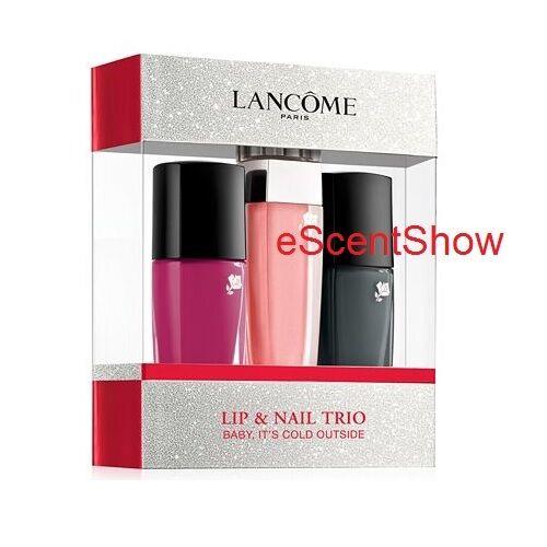 Lancome Baby It`s Cold Outside: Noir Caviar Rose Boudoir Blushing Pink Gloss