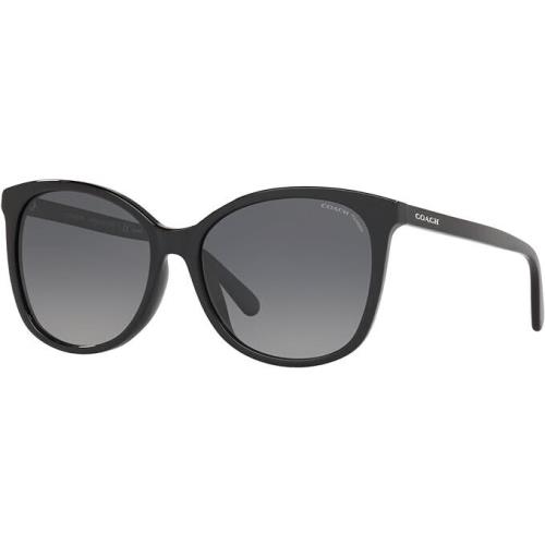 Coach Women`s Square Polarized Sunglasses HC8271U 5002T3 Black 57mm