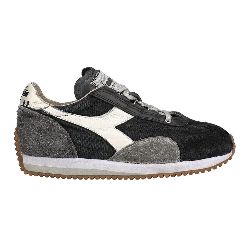 Diadora Equip H Dirty Stone Wash Evo Lace Up Mens Black Grey Sneakers Casual S