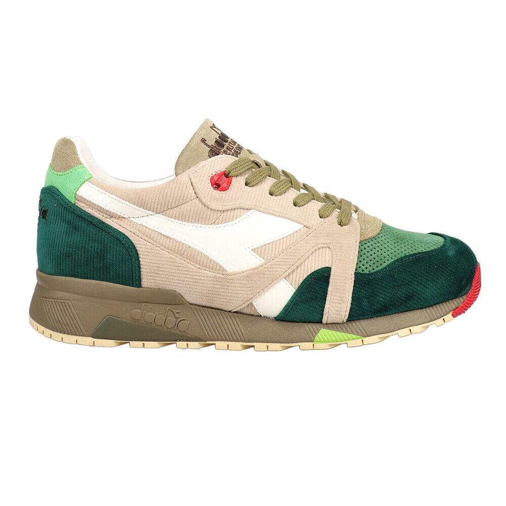 Diadora N9000 Italia Cime Di Rapa Lace Up Mens Beige Green Sneakers Casual Sho